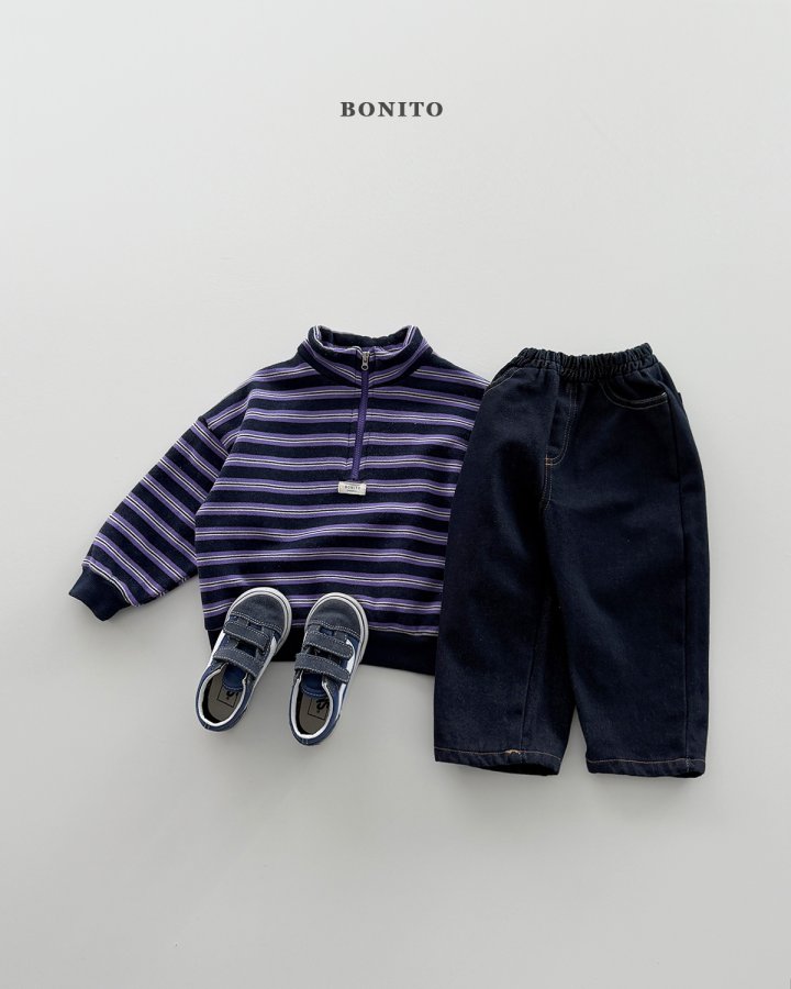 Bonito - Korean Children Fashion - #prettylittlegirls - Joy Stripe Half-Zip - 7