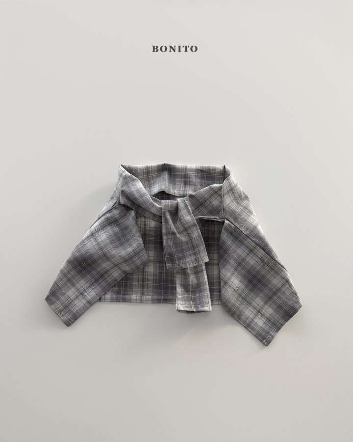Bonito - Korean Children Fashion - #toddlerclothing - Check Shawl - 4