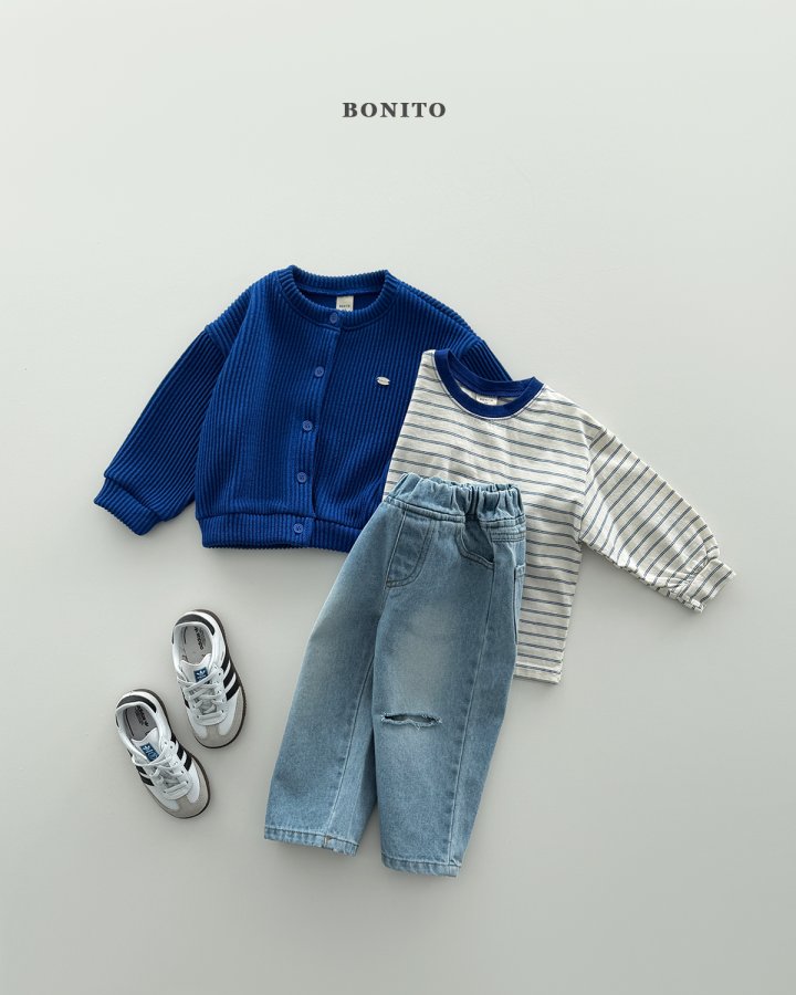 Bonito - Korean Children Fashion - #toddlerclothing - Damaged Denim Pants - 6