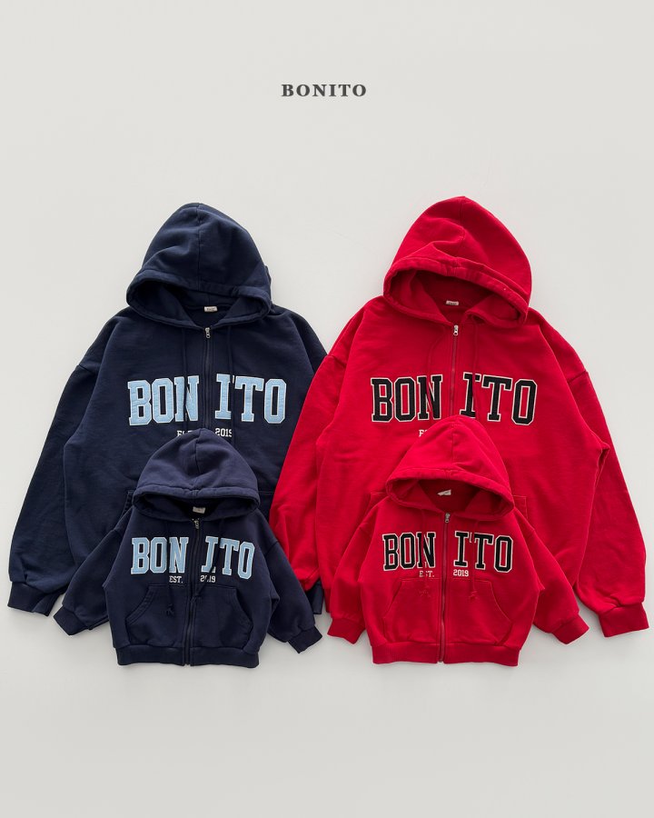 Bonito - Korean Women Fashion - #momslook - Half-and-Half Hoodie Zip-Up (Adult)