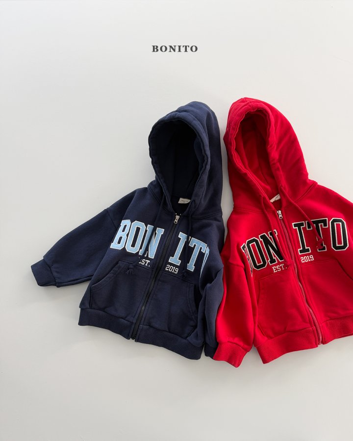 Bonito - Korean Women Fashion - #momslook - Half-and-Half Hoodie Zip-Up (Adult) - 3