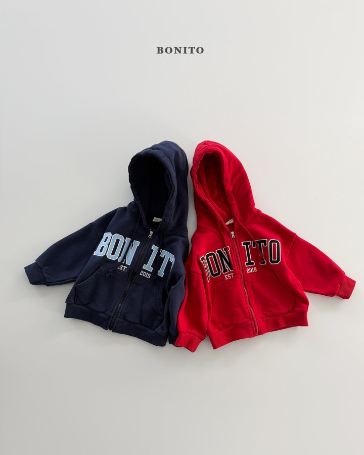 Bonito - Korean Women Fashion - #womensfashion - Half-and-Half Hoodie Zip-Up (Adult) - 2