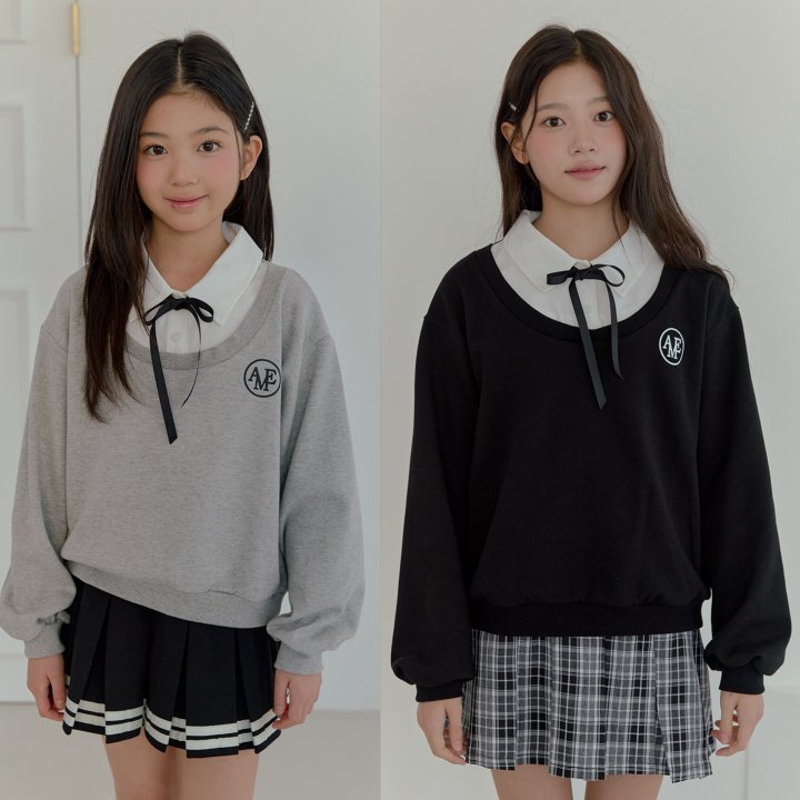 Boomjunior - Korean Junior Fashion - #Kfashion4kids - Amy Ribbon Layered Shirt