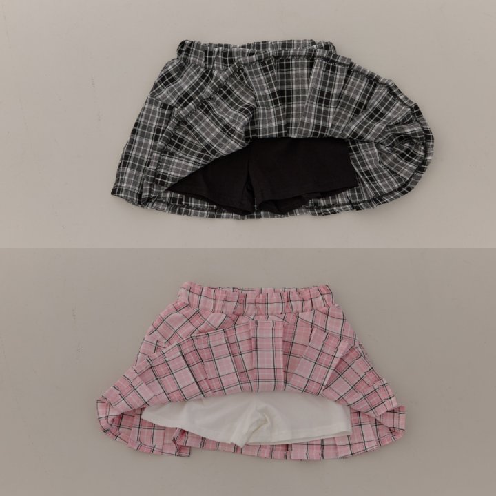 Boomjunior - Korean Junior Fashion - #Kfashion4kids - School Check Skirt - 3