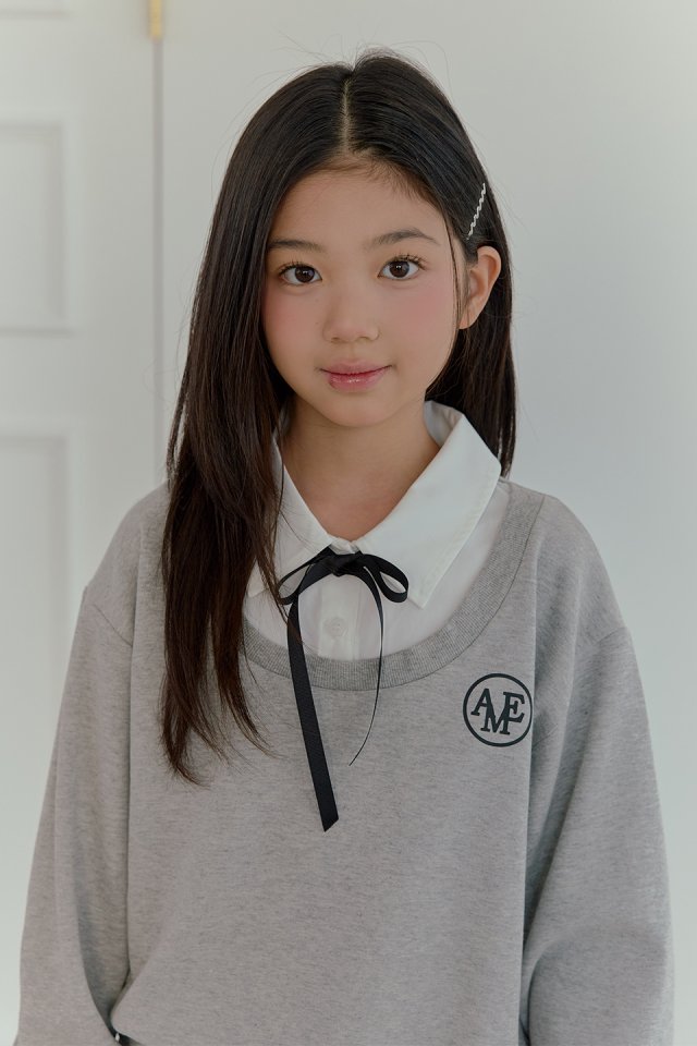 Boomjunior - Korean Junior Fashion - #childofig - Amy Ribbon Layered Shirt - 6