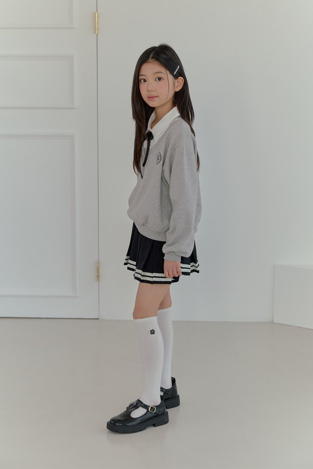 Boomjunior - Korean Junior Fashion - #childofig - Amy Ribbon Layered Shirt - 7