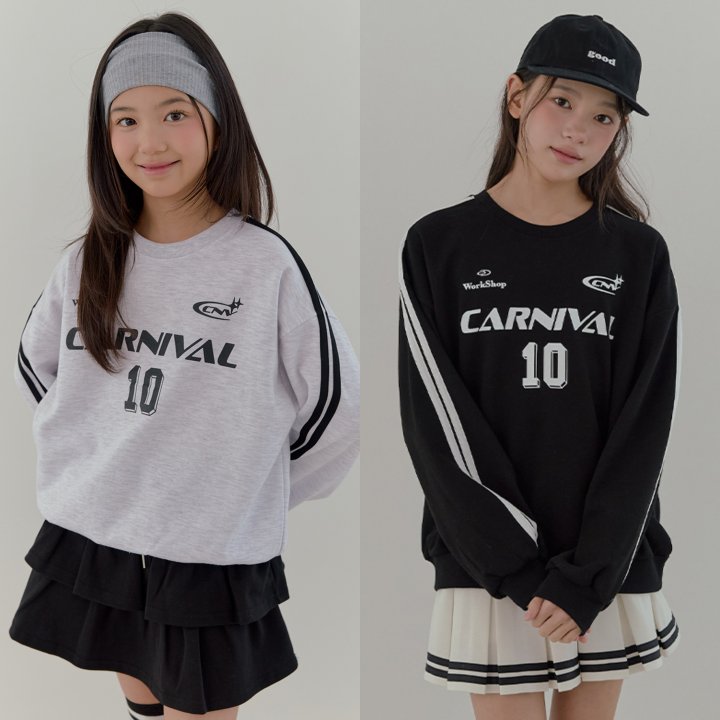 Boomjunior - Korean Junior Fashion - #childofig - Lettering Line Sweatshirt