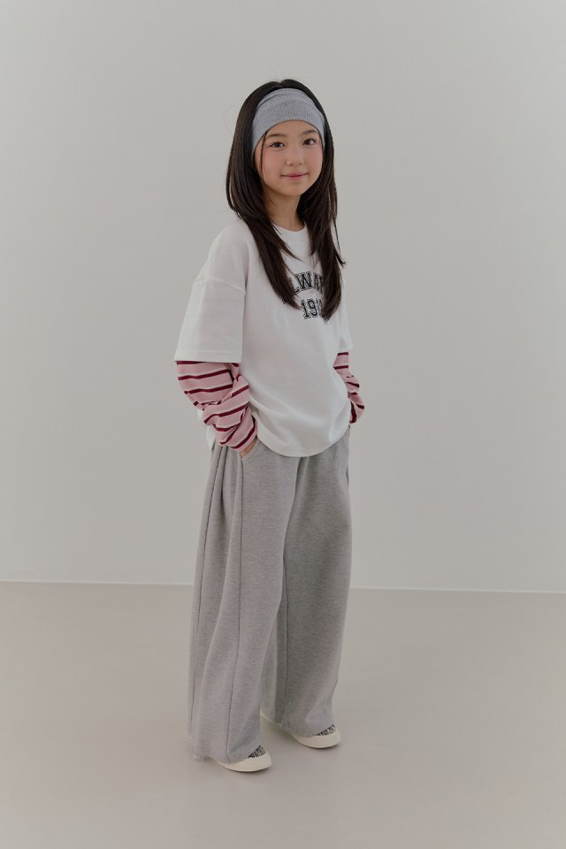 Boomjunior - Korean Junior Fashion - #childofig - Side Pintuck Wide Two-Way Pants - 6