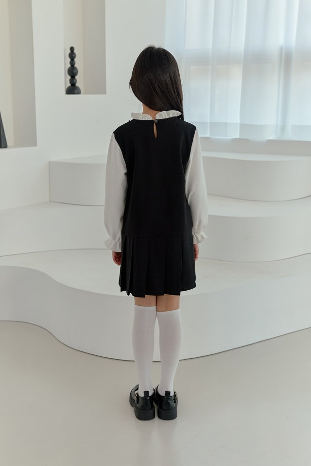Boomjunior - Korean Junior Fashion - #childrensboutique - Ribbon Shirring One-piece - 10