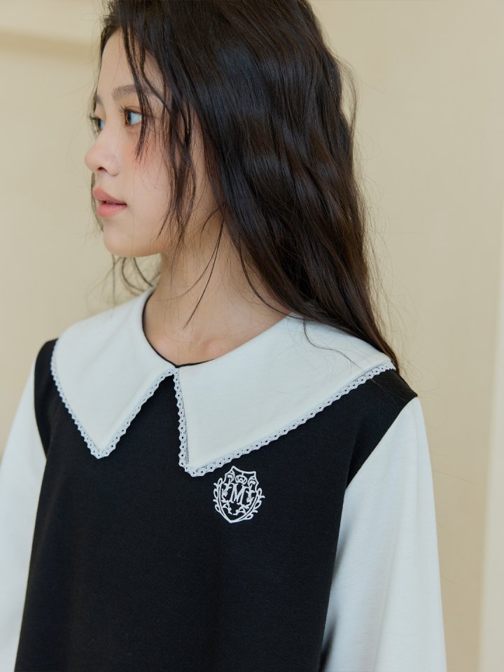Boomjunior - Korean Junior Fashion - #childrensboutique - Lace Collar One-piece - 9