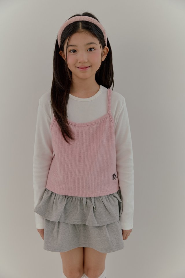 Boomjunior - Korean Junior Fashion - #childrensboutique - Girl Crop Bustier Set - 5