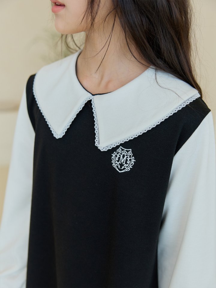 Boomjunior - Korean Junior Fashion - #designkidswear - Lace Collar One-piece - 10