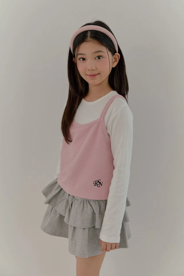 Boomjunior - Korean Junior Fashion - #designkidswear - Girl Crop Bustier Set - 6