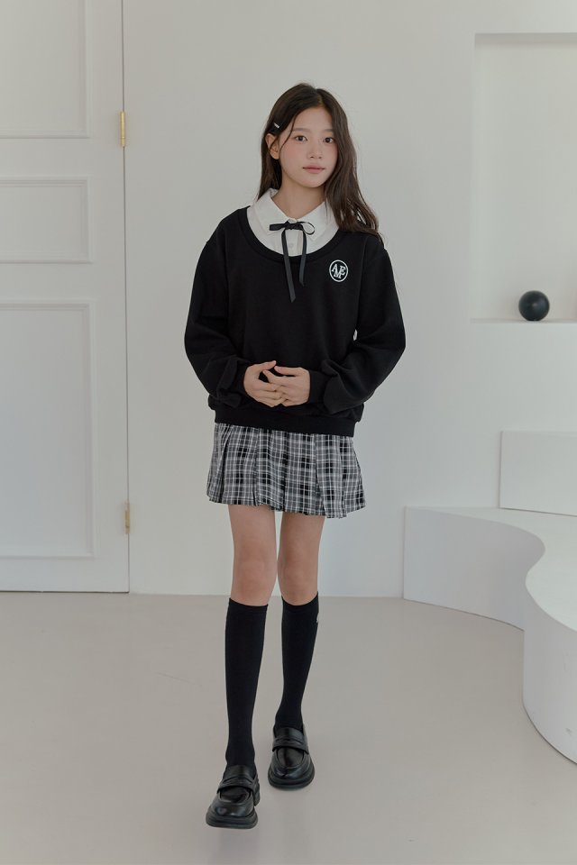 Boomjunior - Korean Junior Fashion - #discoveringself - Amy Ribbon Layered Shirt - 10