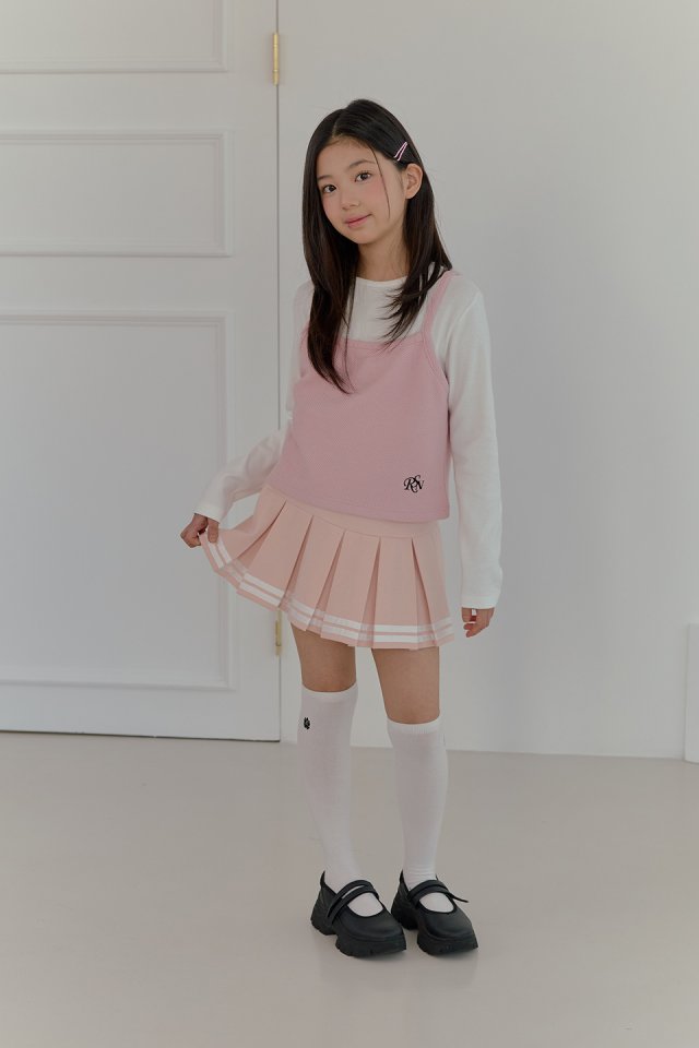 Boomjunior - Korean Junior Fashion - #fashionkids - Girl Crop Bustier Set - 8