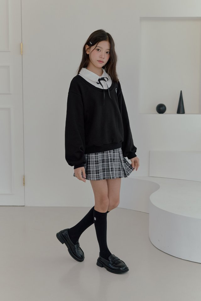 Boomjunior - Korean Junior Fashion - #kidsshorts - Amy Ribbon Layered Shirt - 12