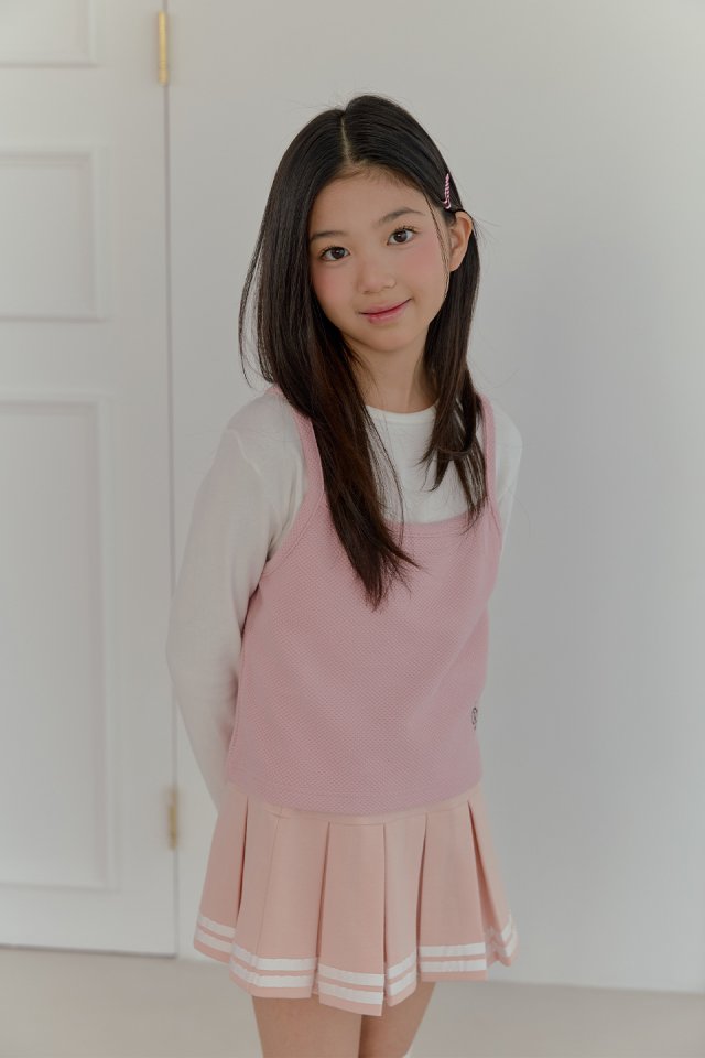 Boomjunior - Korean Junior Fashion - #kidsshorts - Girl Crop Bustier Set - 9