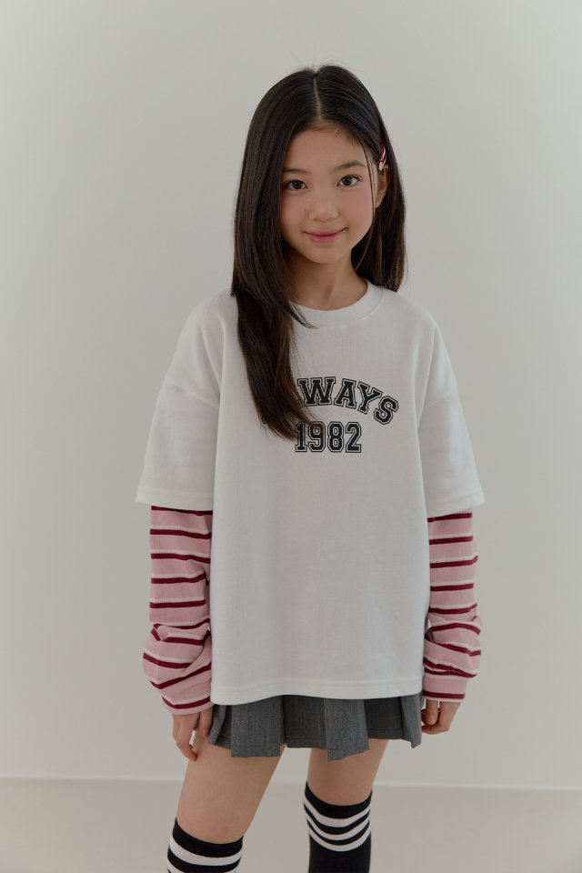 Boomjunior - Korean Junior Fashion - #kidsshorts - Candy Short Sleeve Layered Tee - 8