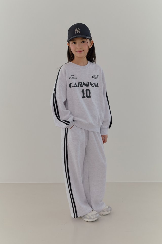 Boomjunior - Korean Junior Fashion - #kidsshorts - Lettering Line Sweatshirt - 7