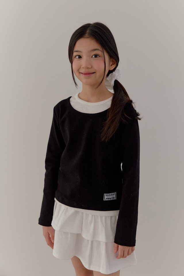 Boomjunior - Korean Junior Fashion - #kidsshorts - Camel Rib Stretch Layered Tee - 5