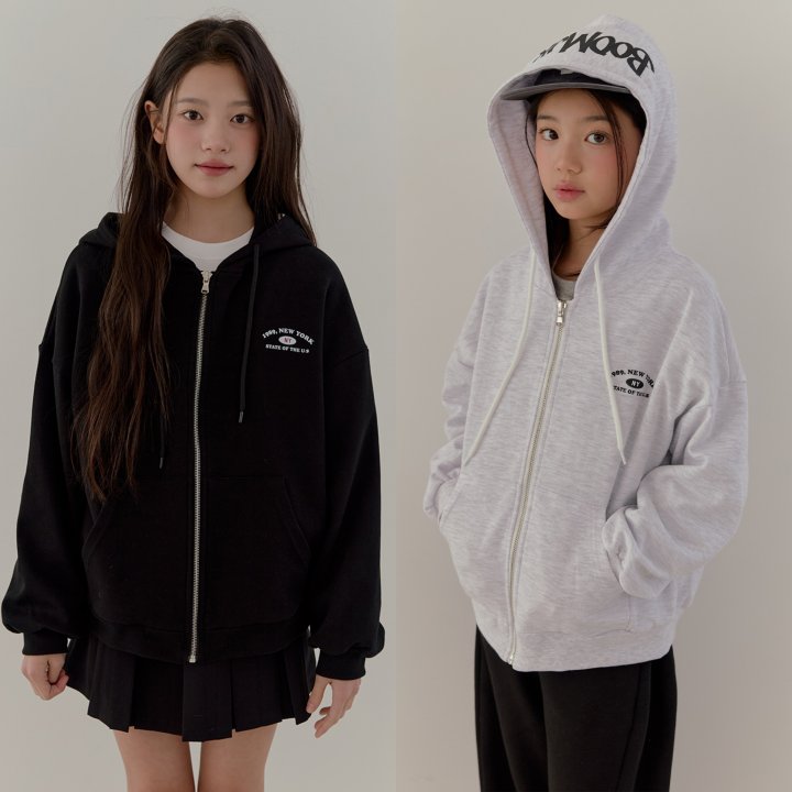 Boomjunior - Korean Junior Fashion - #kidsshorts - Crayon Hooded Zip-Up