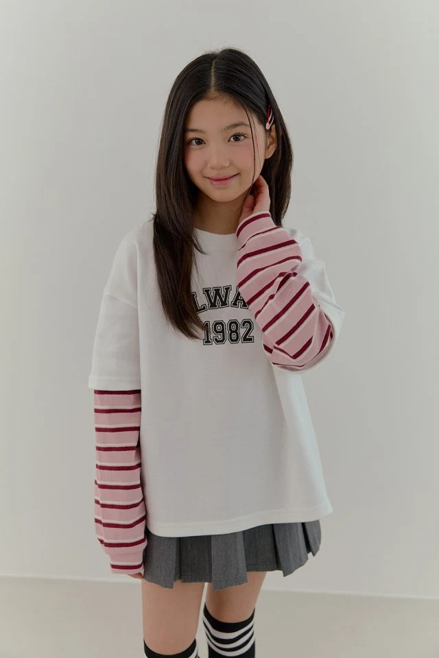 Boomjunior - Korean Junior Fashion - #kidsstore - Candy Short Sleeve Layered Tee - 9
