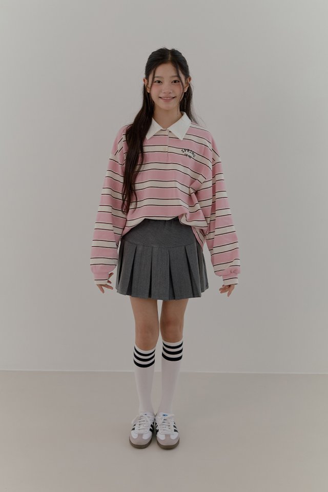 Boomjunior - Korean Junior Fashion - #kidzfashiontrend - Spring Stripe Collar Tee - 12