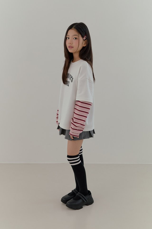 Boomjunior - Korean Junior Fashion - #kidzfashiontrend - Candy Short Sleeve Layered Tee - 10
