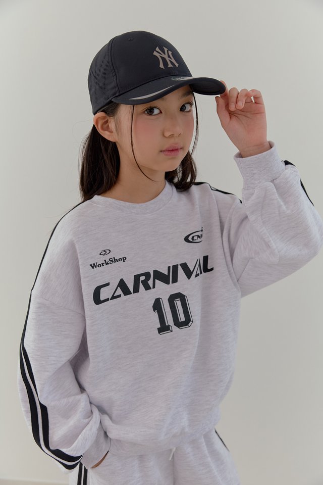 Boomjunior - Korean Junior Fashion - #kidzfashiontrend - Lettering Line Sweatshirt - 9