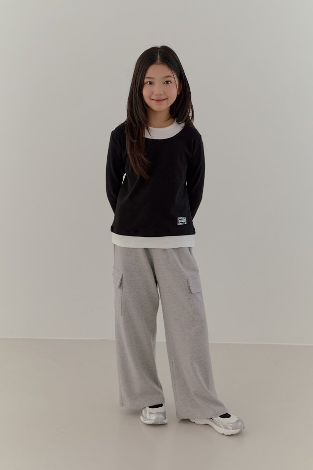 Boomjunior - Korean Junior Fashion - #kidzfashiontrend - Camel Rib Stretch Layered Tee - 7