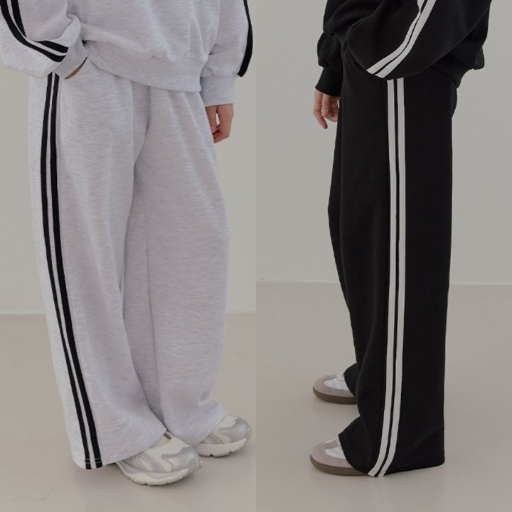 Boomjunior - Korean Junior Fashion - #magicofchildhood - Double Line Wide Pants