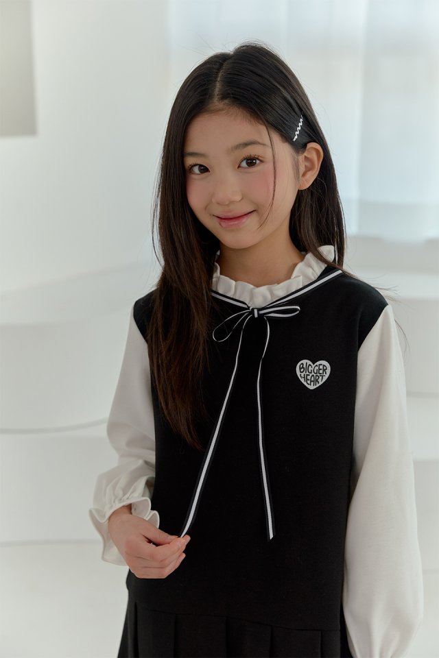 Boomjunior - Korean Junior Fashion - #minifashionista - Ribbon Shirring One-piece - 6