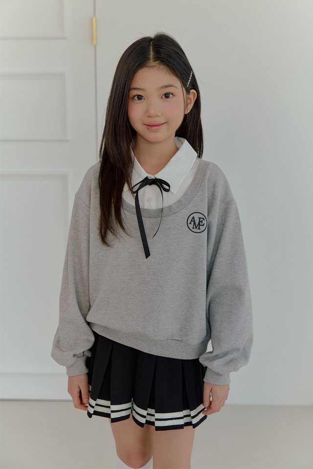 Boomjunior - Korean Junior Fashion - #magicofchildhood - Amy Ribbon Layered Shirt - 4