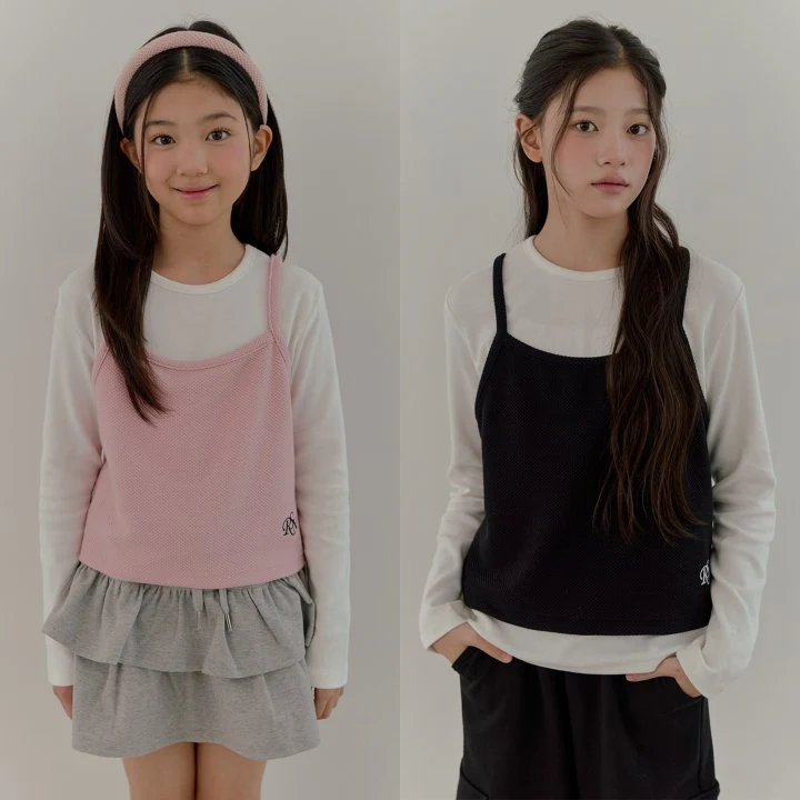 Boomjunior - Korean Junior Fashion - #minifashionista - Girl Crop Bustier Set