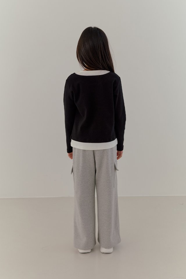 Boomjunior - Korean Junior Fashion - #minifashionista - Camel Rib Stretch Layered Tee - 11