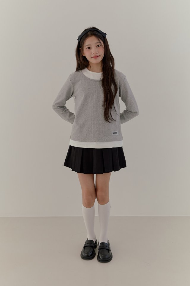 Boomjunior - Korean Junior Fashion - #minifashionista - Pleated Solid Skirt - 5