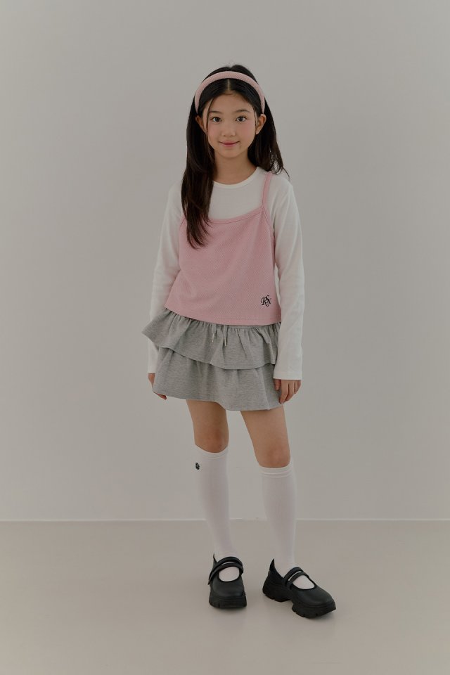 Boomjunior - Korean Junior Fashion - #todddlerfashion - Tiered Shirring Skirt - 5