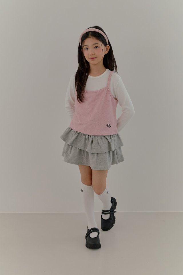 Boomjunior - Korean Junior Fashion - #toddlerclothing - Tiered Shirring Skirt - 6