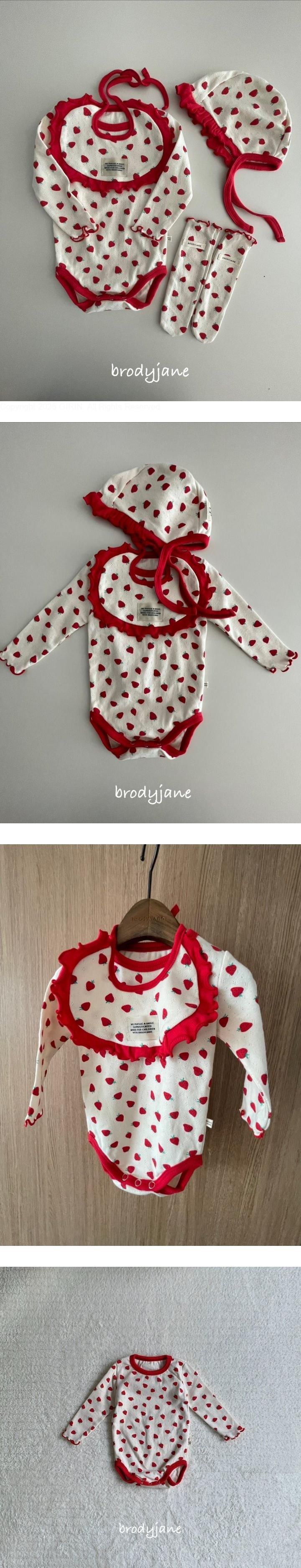 Brody Jane - Korean Baby Fashion - #babyclothing - Eyelet Strawberry Suit