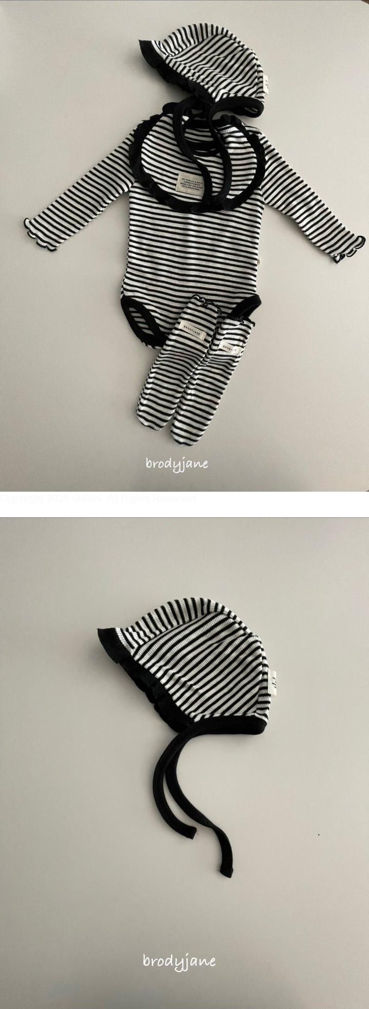 Brody Jane - Korean Baby Fashion - #babywear - Mono Stripe Bonnet