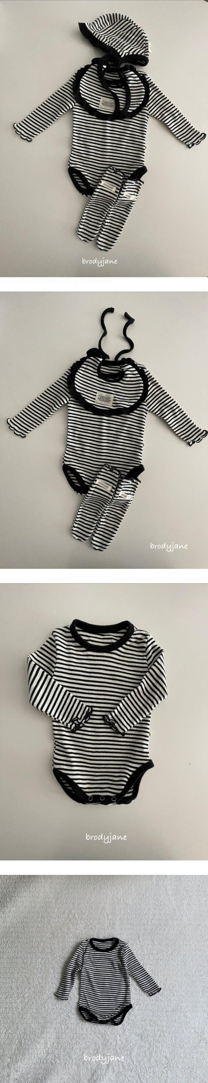 Brody Jane - Korean Baby Fashion - #onlinebabyboutique - Mono Stripe Suit