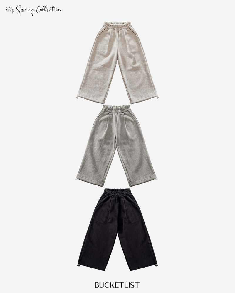 Bucket List - Korean Children Fashion - #Kfashion4kids - Wide Sweatpants