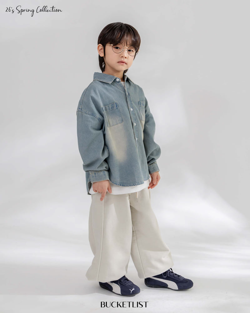 Bucket List - Korean Children Fashion - #Kfashion4kids - Washed Denim Shirt - 11