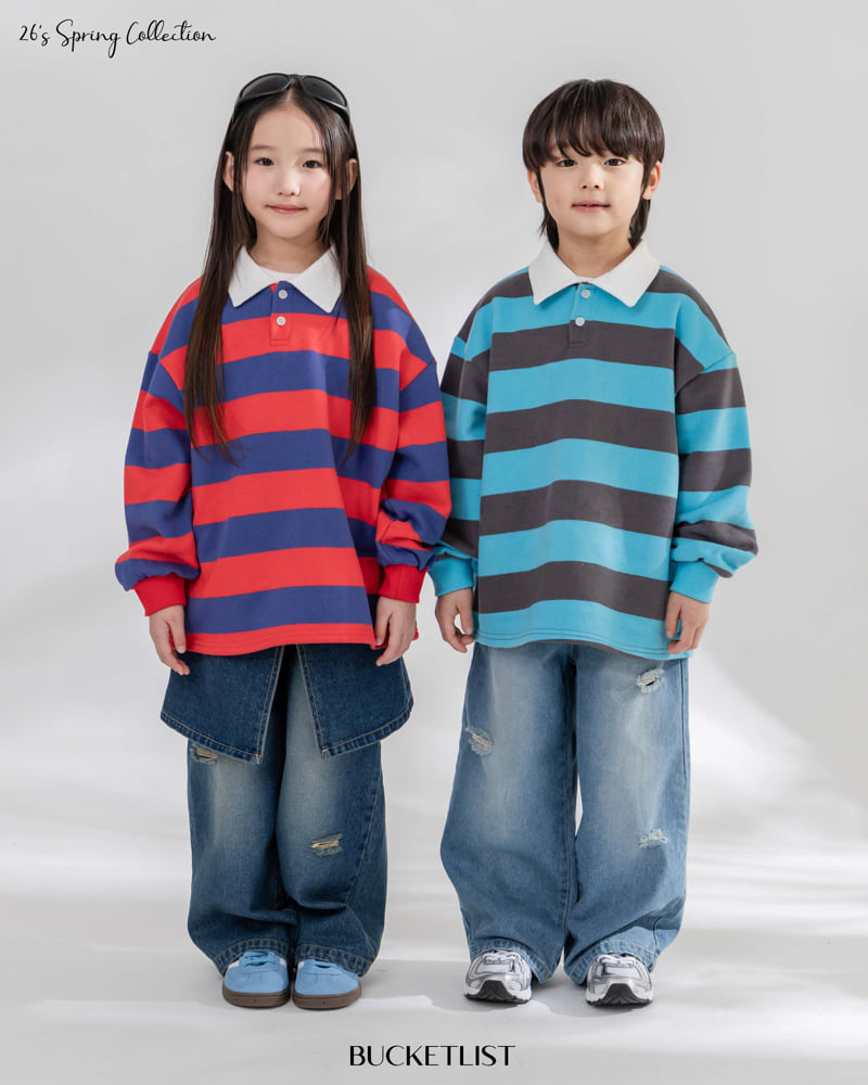 Bucket List - Korean Children Fashion - #Kfashion4kids - Rugby Sweatshirt - 7