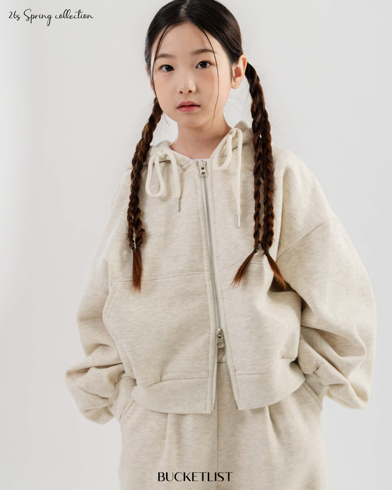 Two-way Crop Hoodie Zip-up by Bucket List for Child - view 10