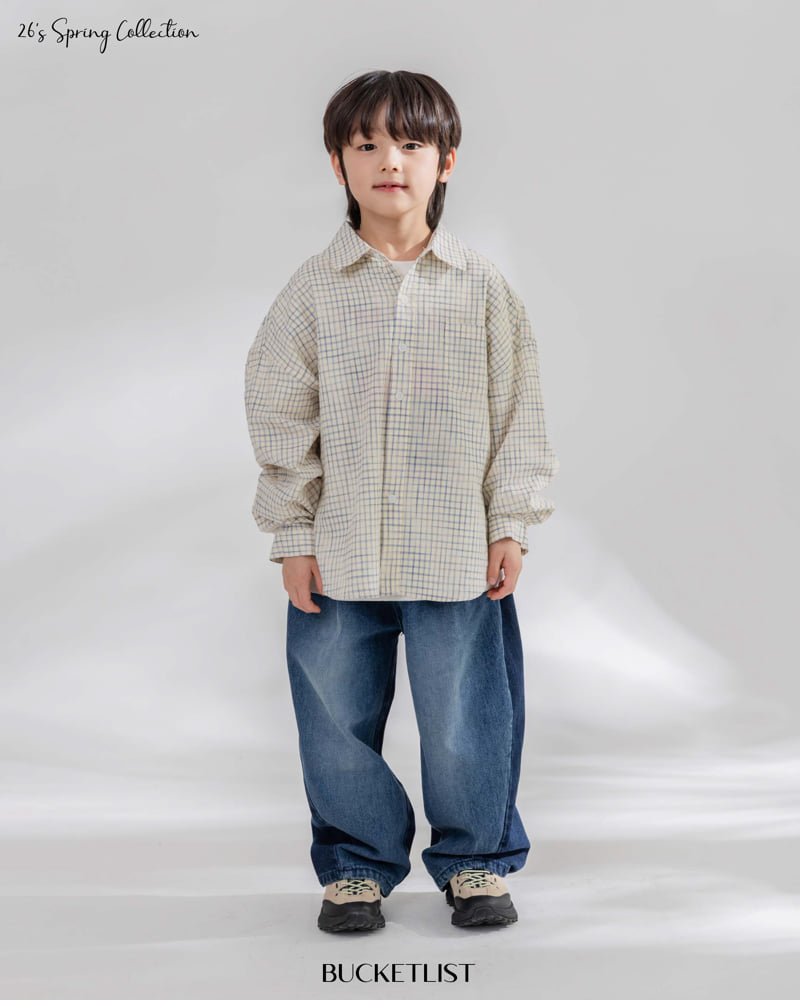 Bucket List - Korean Children Fashion - #childofig - Crease Check Shirt - 7