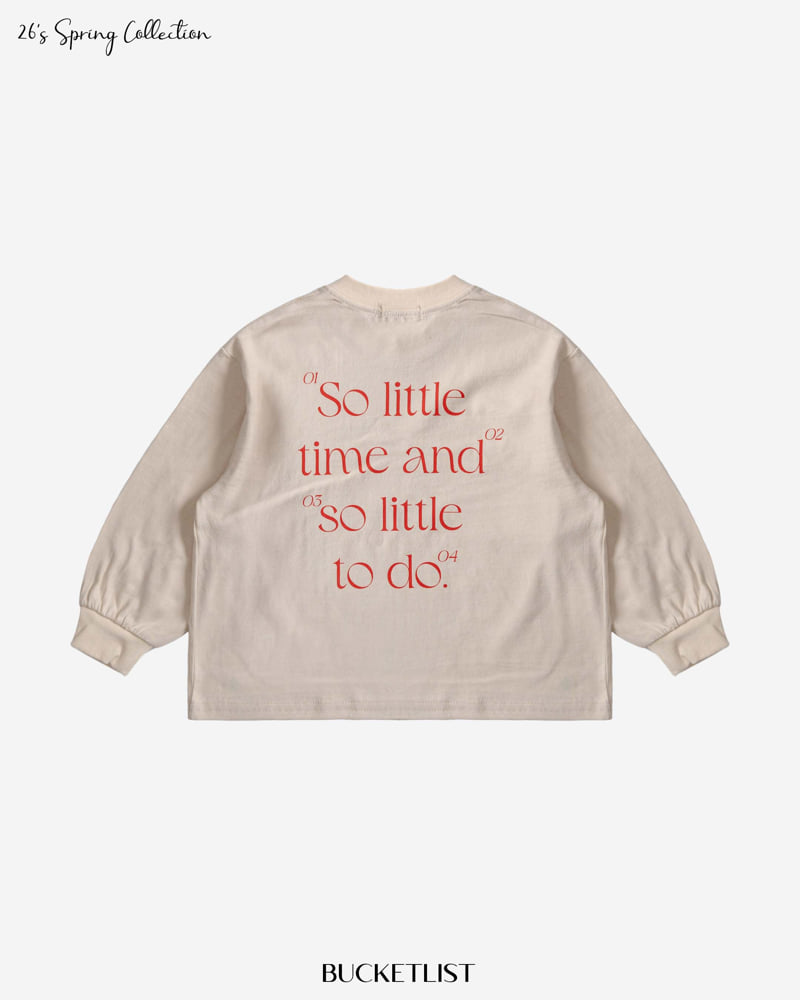 Bucket List - Korean Children Fashion - #childofig - Lettering Long Sleeve Tee - 5
