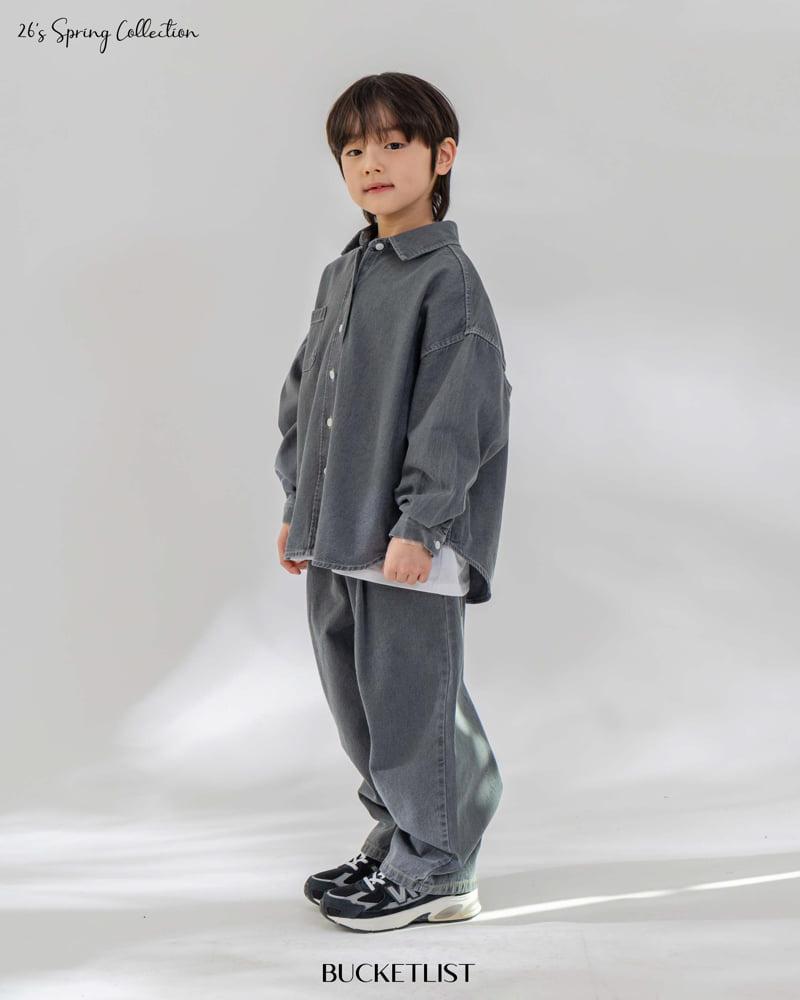 Bucket List - Korean Children Fashion - #childofig - Basic Denim Shirt - 10