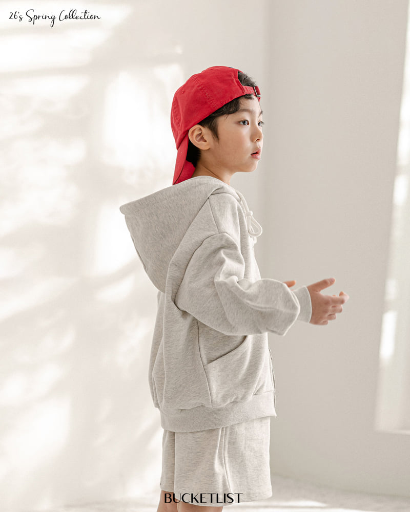 Bucket List - Korean Children Fashion - #childofig - Two-way Sweat Hoodie Zip-up - 9