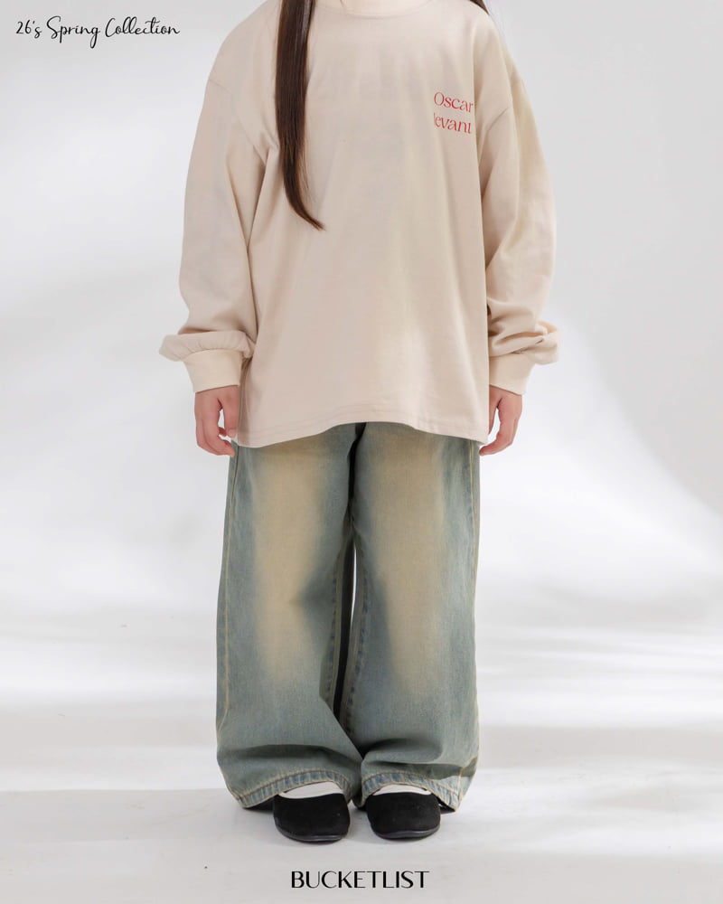Bucket List - Korean Children Fashion - #childofig - Cat Brush Denim Pants - 8